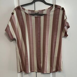 Striped Short Sleeve Top